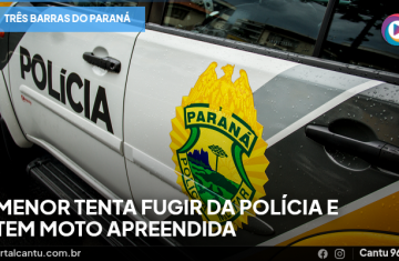 Três Barras do Paraná - Menor tenta fugir da polícia e tem moto apreendida