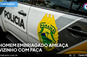 Cantagalo - Homem embriagado ameaça vizinho com faca