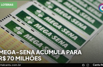 Mega-Sena acumula para R$ 70 milhões