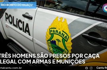 Rio Bonito do Iguaçu - Três homens são presos por caça ilegal com armas e munições