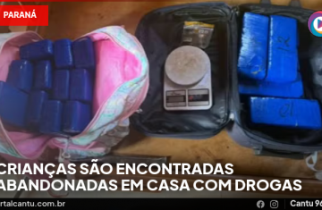 Crianças são encontradas abandonadas em casa com drogas