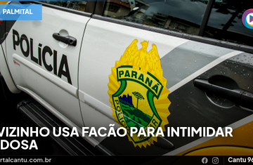 Palmital - Vizinho usa facão para intimidar idosa