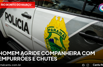 Rio Bonito do Iguaçu - Homem agride companheira com empurrões e chutes