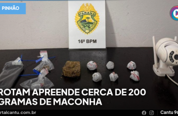 Pinhão - ROTAM apreende cerca de 200 gramas de maconha
