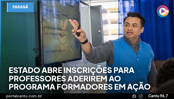 Estado abre inscrições para professores aderirem ao programa Formadores em Ação