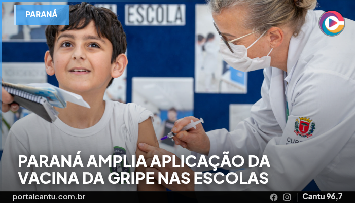 Paraná amplia aplicação da vacina da gripe nas escolas