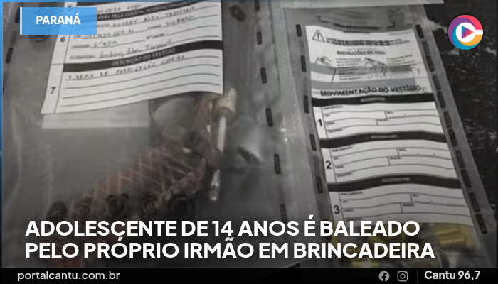 Adolescente de 14 anos é baleado pelo próprio irmão em brincadeira