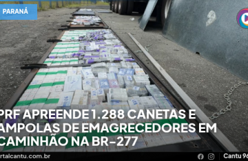 PRF apreende 1.288 canetas e ampolas de emagrecedores em caminhão na BR-277