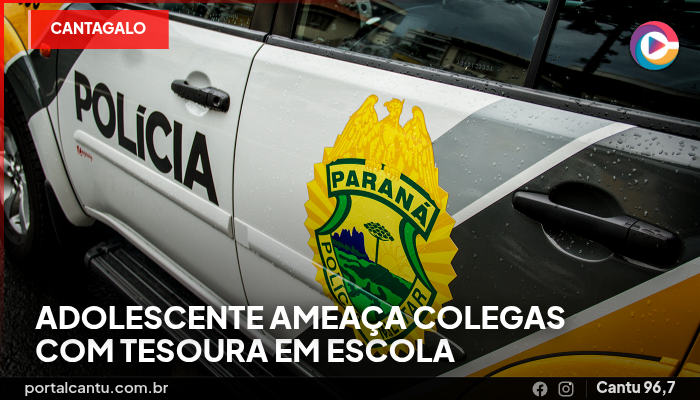 Cantagalo - Adolescente ameaça colegas com tesoura em escola