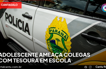 Cantagalo - Adolescente ameaça colegas com tesoura em escola