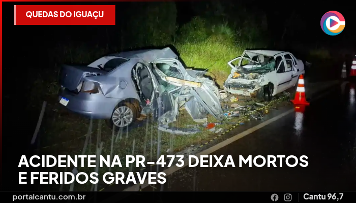 Quedas do Iguaçu - Acidente na PR-473 deixa mortos e feridos graves