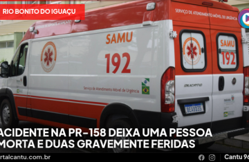 Rio Bonito do Iguaçu - Acidente na PR-158 deixa uma pessoa morta e duas gravemente feridas