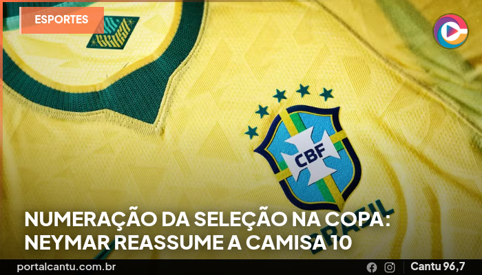 Numeração da Seleção na Copa: Neymar reassume a camisa 10