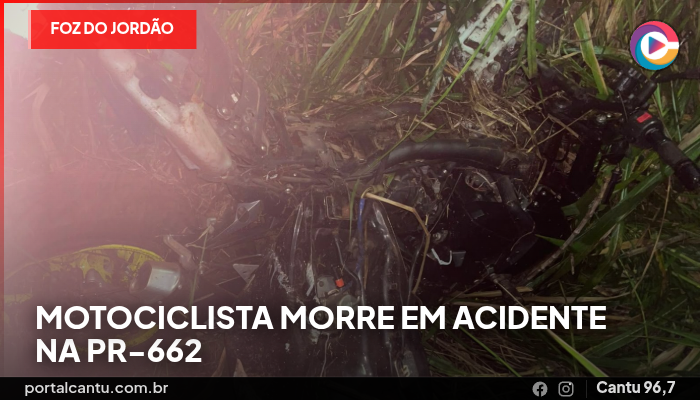 Foz do Jordão - Motociclista morre em acidente na PR-662