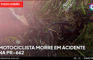 Foz do Jordão - Motociclista morre em acidente na PR-662