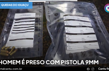 Quedas do Iguaçu - Homem é preso com pistola 9mm