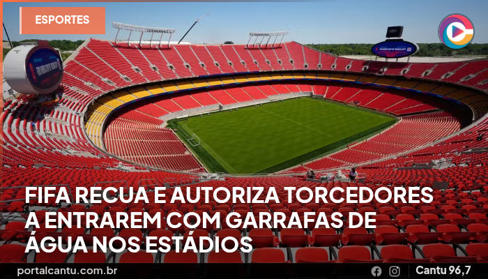 Fifa recua e autoriza torcedores a entrarem com garrafas de água nos estádios