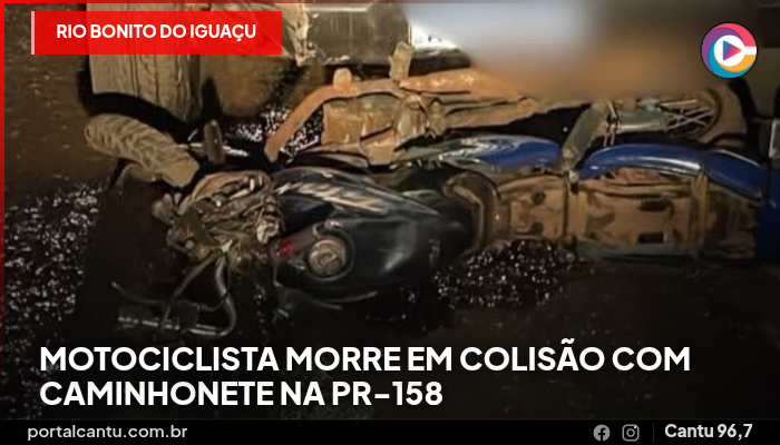 Rio Bonito do Iguaçu - Motociclista morre em colisão com caminhonete na PR-158
