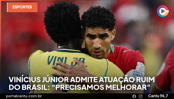 Vinícius Júnior admite atuação ruim do Brasil: "Precisamos melhorar"