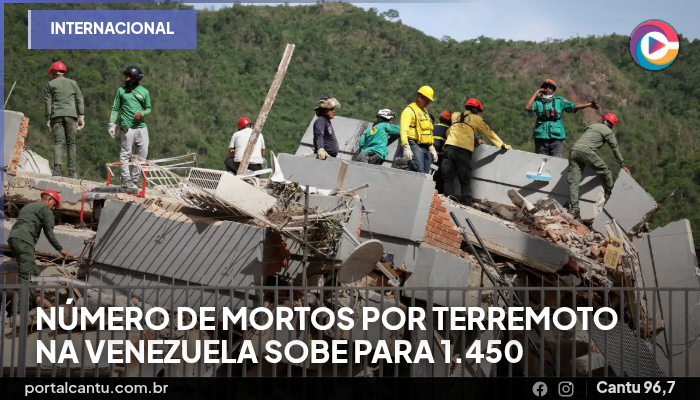 Número de mortos por terremoto na Venezuela sobe para 1.450
