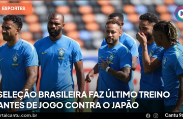 Seleção brasileira faz último treino antes de jogo contra o Japão