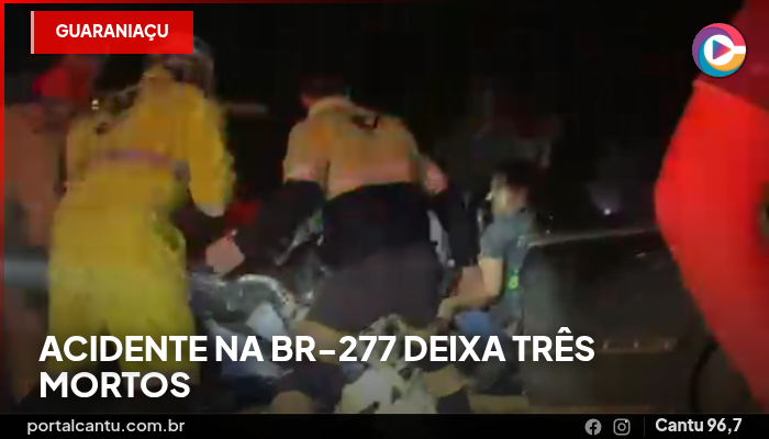 Guaraniaçu - Acidente na BR-277 deixa três mortos