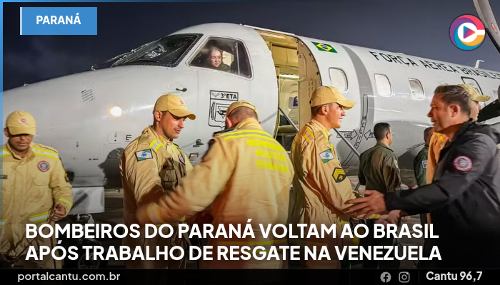 Bombeiros do Paraná voltam ao Brasil após trabalho de resgate na Venezuela