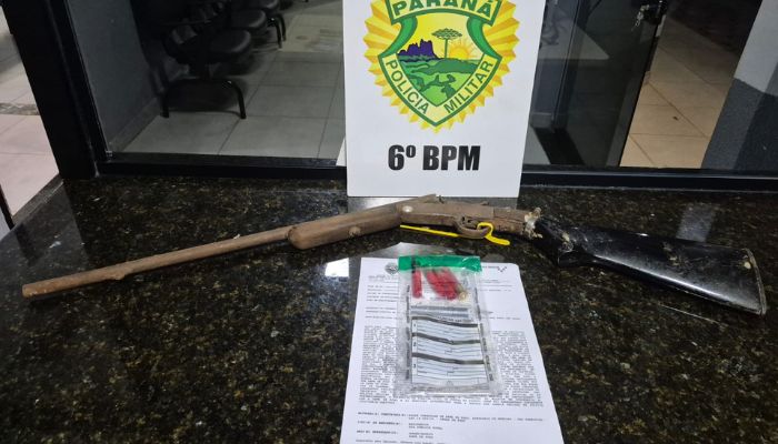 Três Barras – Homem de 60 anos é preso por posse irregular de arma de fogo