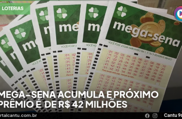 Mega-Sena acumula e próximo prêmio é estimado em R$ 42 milhões