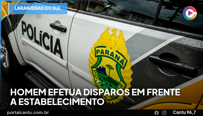 Foto: Reprodução Laranjeiras do Sul - Homem efetua disparos em frente a estabelecimento