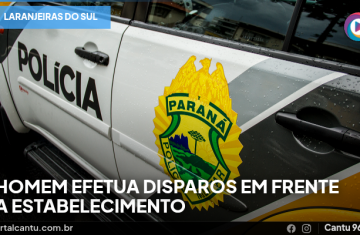 Laranjeiras do Sul - Homem efetua disparos em frente a estabelecimento