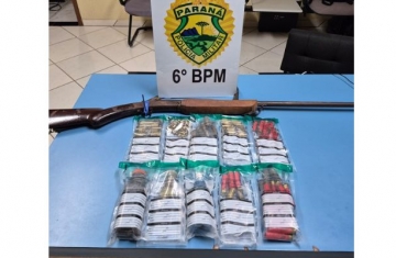 Três Barras – Proprietário de bar é preso por porte irregular de arma de fogo