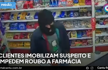 Pinhão - Clientes imobilizam suspeito e impedem roubo a farmácia