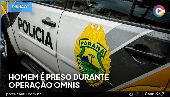 Foto: Reprodução Pinhão - Homem é preso durante Operação Omnis