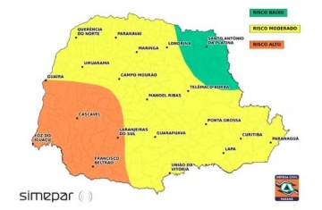 Paraná recebe alerta de tempestades pontuais com ventos de até 100 km/h em 131 cidades; veja quais