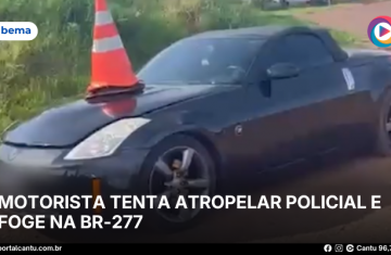 Ibema - Motorista tenta atropelar policial e foge na BR-277