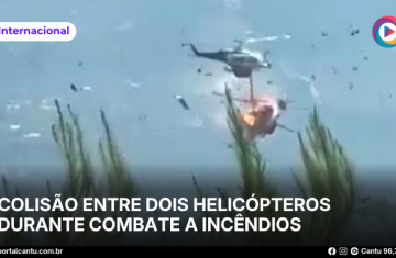 Colisão entre dois helicópteros durante combate a incêndios