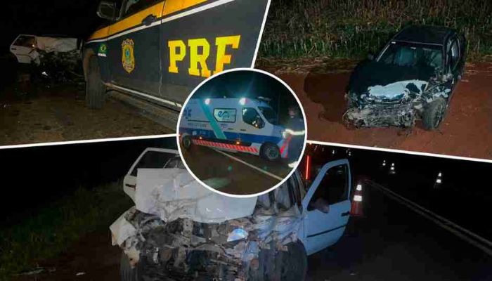 Ultrapassagem forçada provoca acidente e mata casal de idosos na BR-277