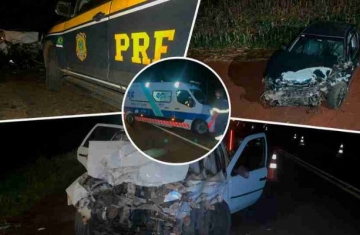 Ultrapassagem forçada provoca acidente e mata casal de idosos na BR-277