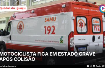 Quedas do Iguaçu - Motociclista fica em estado grave após colisão