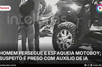 Homem persegue e esfaqueia motoboy; Suspeito é preso com auxílio de IA