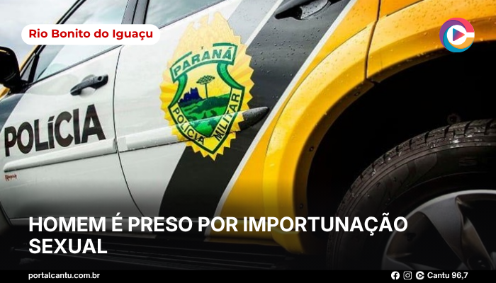 Foto: Reprodução Rio Bonito do Iguaçu - Homem é preso por importunação sexual
