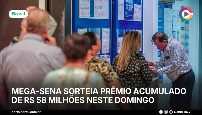 Foto: © Rafa Neddermeyer/Agência Brasil Mega-Sena sorteia prêmio acumulado de R$ 58 milhões neste domingo