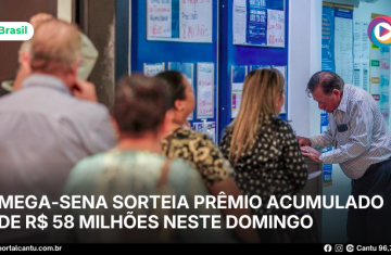 Mega-Sena sorteia prêmio acumulado de R$ 58 milhões neste domingo