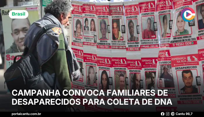 Foto: Reprodução Campanha convoca familiares de desaparecidos para coleta de DNA