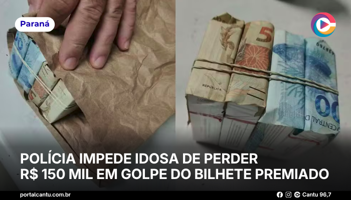 Foto: Reprodução Polícia impede idosa de perder R$ 150 mil em golpe do bilhete premiado