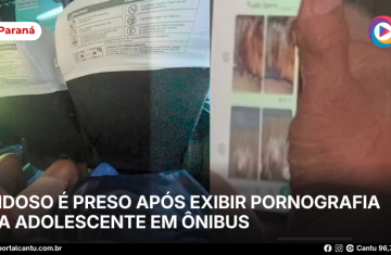 Idoso é preso após exibir pornografia a adolescente em ônibus