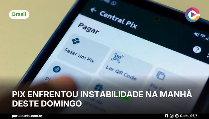 Foto: © Bruno Peres/Agência Brasil Pix enfrentou instabilidade na manhã deste domingo