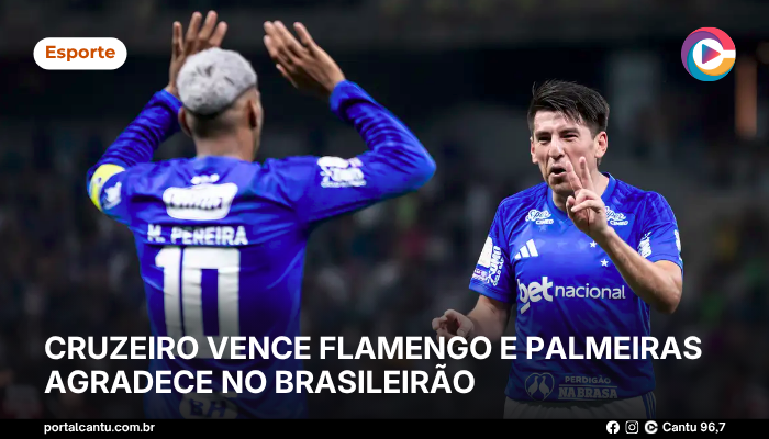 Foto: Reprodução Cruzeiro vence Flamengo e Palmeiras agradece no Brasileirão