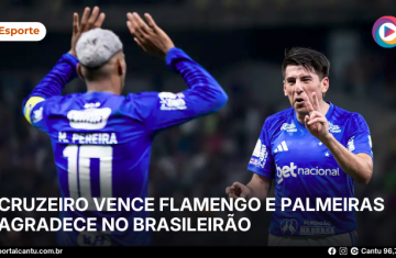 Cruzeiro vence Flamengo e Palmeiras agradece no Brasileirão